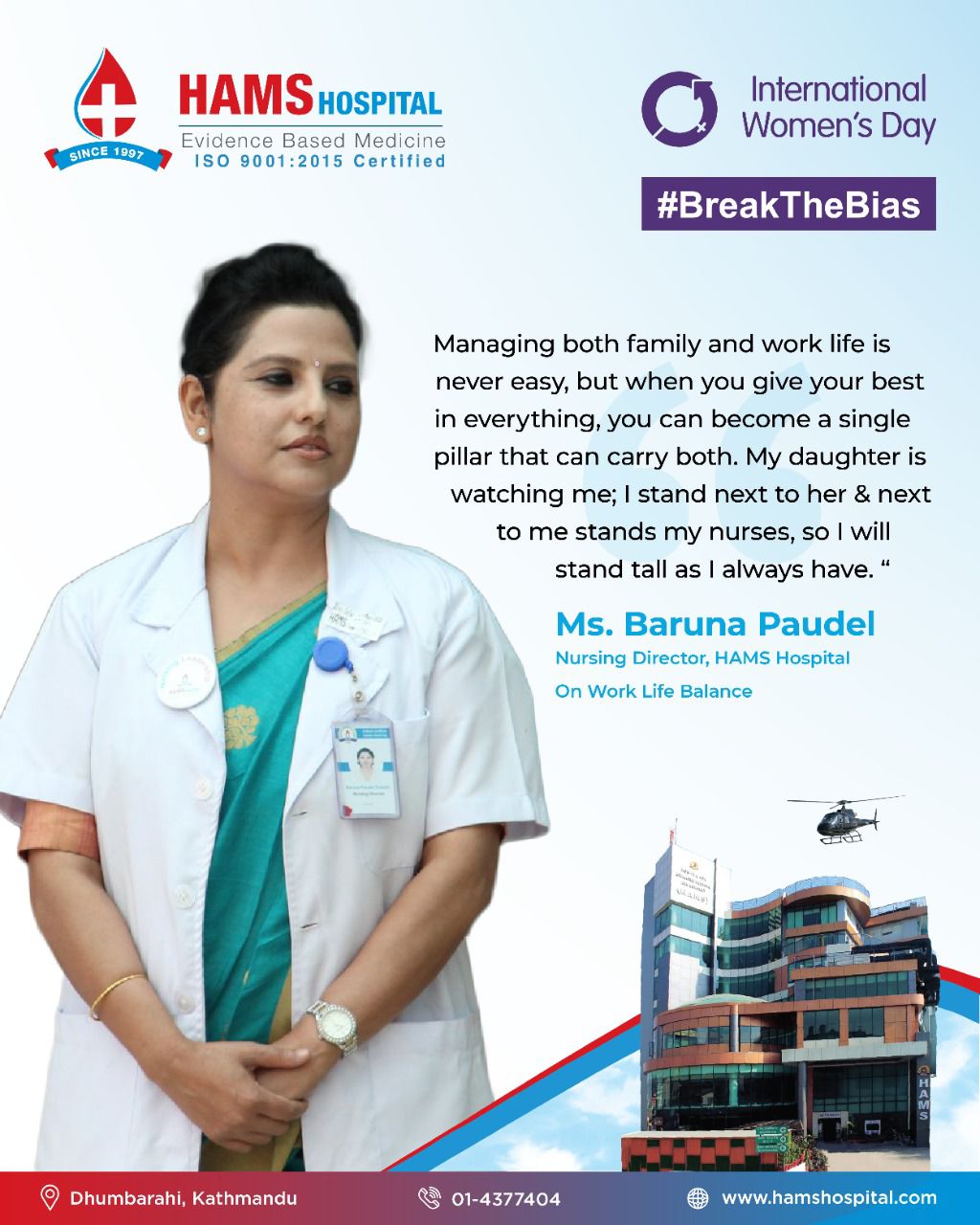 Ms. Baruna Paudel, Nursing Director