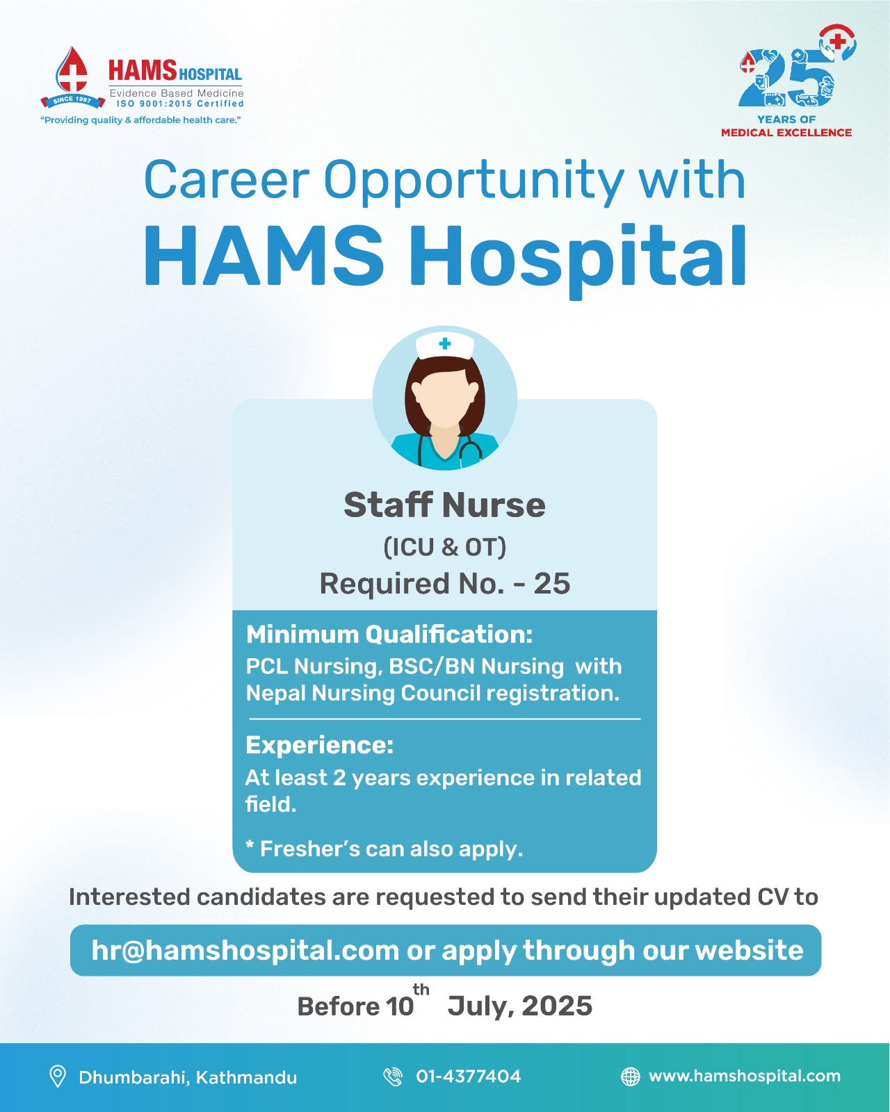 Staff Nurse (ICU & OT)